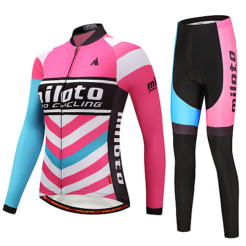 Miloto Women's Long Sleeve Cycling Jersey with Tights Winter Black / Red Stripes Bike Clothing Suit Sports Stripes Mountain Bike MTB Road Bike Cycling Clothing Apparel / Stretchy
Miloto Women's Long Sleeve Cycling Jersey with Tights Winter Black / Red Stripes Bike Clothing Suit Sports Stripes Mountain Bike MTB Road Bike Cycling Clothing Apparel / Stretchy