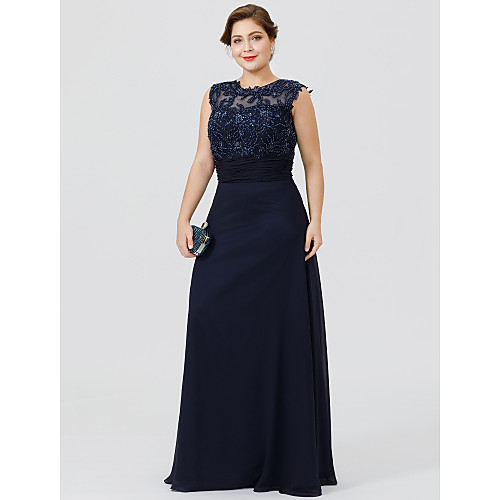 A-Line Mother of the Bride Dress Elegant & Luxurious Beautiful Back Plus Size Jewel Neck Floor Length Chiffon Beaded Lace Sleeveless with Ruched Beading Appliques 2021
A-Line Mother of the Bride Dress Elegant & Luxurious Beautiful Back Plus Size Jewel Neck Floor Length Chiffon Beaded Lace Sleeveless with Ruched Beading Appliques 2021