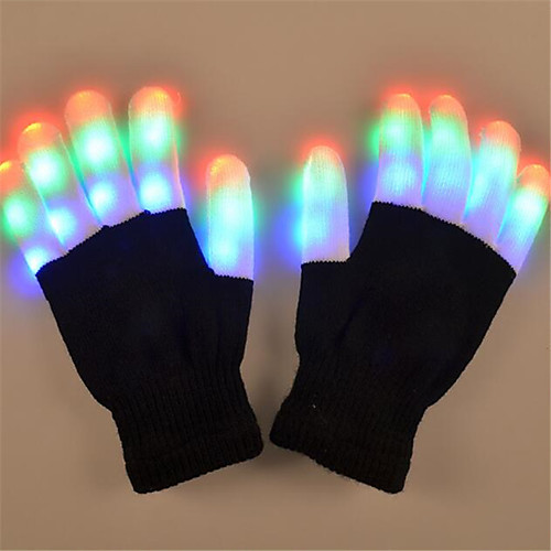 

LED Glow Gloves Party Supplies Glowing Rave Flashing Glove Glow Light Up Finger Tip Lighting Christmas Gift Kid Party Decor