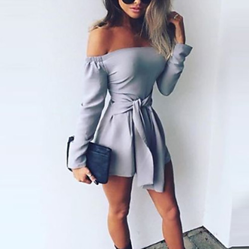 Women's Casual Streetwear Street Athleisure Boat Neck Off Shoulder Black Blushing Pink Gray Romper Color Block Solid Colored
Women's Casual Streetwear Street Athleisure Boat Neck Off Shoulder Black Blushing Pink Gray Romper Color Block Solid Colored