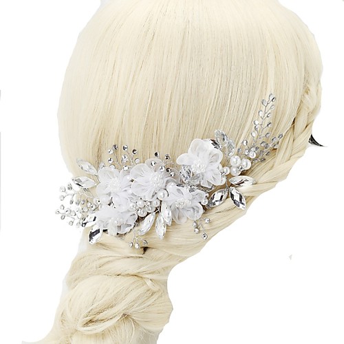 Chiffon / Crystal / Imitation Pearl Hair Combs with 1pc Wedding / Special Occasion Headpiece
Chiffon / Crystal / Imitation Pearl Hair Combs with 1pc Wedding / Special Occasion Headpiece