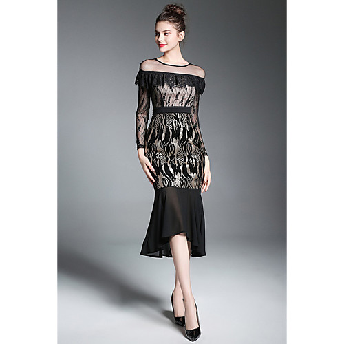 Women's Trumpet / Mermaid Dress Midi Dress Black Short Sleeve Sequin Sequins Fall Spring Round Neck Streetwear Party Butterfly Sleeves Slim S M L XL
Women's Trumpet / Mermaid Dress Midi Dress Black Short Sleeve Sequin Sequins Fall Spring Round Neck Streetwear Party Butterfly Sleeves Slim S M L XL