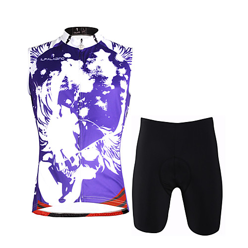 ILPALADINO Men's Sleeveless Cycling Jersey with Shorts Violet Skull Bike Vest / Gilet Padded Shorts / Chamois Clothing Suit 3D Pad Quick Dry Sports Lycra Fashion Road Bike Cycling Clothing Apparel
ILPALADINO Men's Sleeveless Cycling Jersey with Shorts Violet Skull Bike Vest / Gilet Padded Shorts / Chamois Clothing Suit 3D Pad Quick Dry Sports Lycra Fashion Road Bike Cycling Clothing Apparel