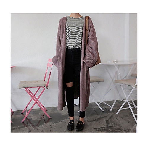 Women's Casual Solid Colored Cardigan Cotton Long Sleeve Regular Sweater Cardigans V Neck Fall Black Purple Gray
Women's Casual Solid Colored Cardigan Cotton Long Sleeve Regular Sweater Cardigans V Neck Fall Black Purple Gray