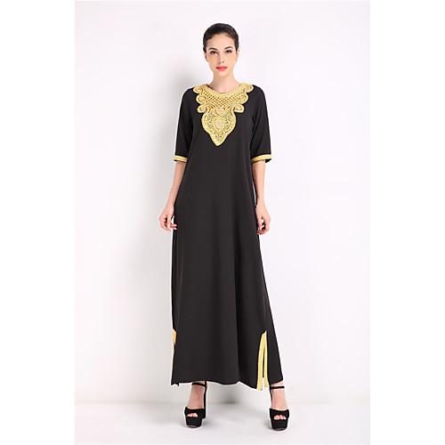 Women's Abaya Maxi long Dress Black Blue Orange Half Sleeve Solid Colored Fall Winter Round Neck M L XL
Women's Abaya Maxi long Dress Black Blue Orange Half Sleeve Solid Colored Fall Winter Round Neck M L XL