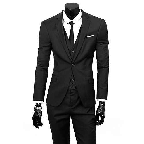 Black / Purple / Red Solid Colored Slim Polyester Men's Suit / Fall / Long Sleeve / Work / Business Formal
Black / Purple / Red Solid Colored Slim Polyester Men's Suit / Fall / Long Sleeve / Work / Business Formal