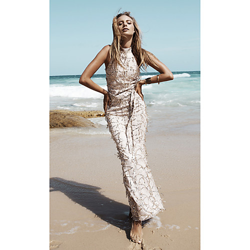 Women's Bodycon Maxi long Dress Gold Sleeveless Solid Colored Summer Halter Neck Sequins S M L XL
Women's Bodycon Maxi long Dress Gold Sleeveless Solid Colored Summer Halter Neck Sequins S M L XL