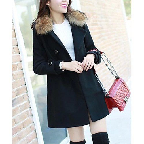 Women's Solid Colored Solid Colored Stylish Simple Fall Coat Regular Daily Long Sleeve Polyester Coat Tops Black
Women's Solid Colored Solid Colored Stylish Simple Fall Coat Regular Daily Long Sleeve Polyester Coat Tops Black