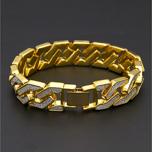 Men's Chain Bracelet Cuban Link Two tone cuff Luxury Rock Hip-Hop Streetwear Dubai Gold Plated Bracelet Jewelry Gold / Silver For Casual Club
Men's Chain Bracelet Cuban Link Two tone cuff Luxury Rock Hip-Hop Streetwear Dubai Gold Plated Bracelet Jewelry Gold / Silver For Casual Club
