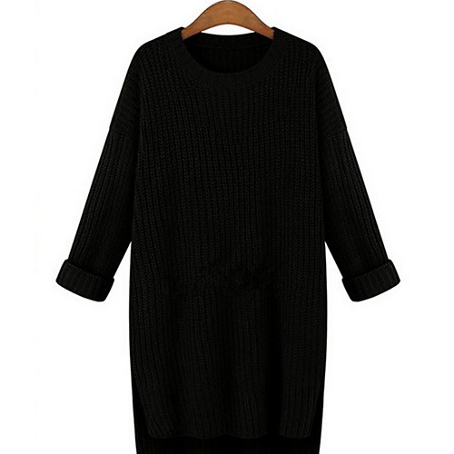 Women's Casual Solid Colored Pullover Long Sleeve Long Sweater Cardigans Round Neck Fall Winter Black Wine Gray
Women's Casual Solid Colored Pullover Long Sleeve Long Sweater Cardigans Round Neck Fall Winter Black Wine Gray