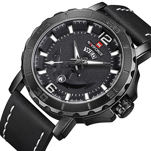 Men's Military Watch Wrist Watch Japanese Quartz Genuine Leather Black / Blue / Khaki 30 m Calendar / date / day Chronograph Cool Analog Luxury Casual Elegant Christmas - Brown Red Blue Two Years
Men's Military Watch Wrist Watch Japanese Quartz Genuine Leather Black / Blue / Khaki 30 m Calendar / date / day Chronograph Cool Analog Luxury Casual Elegant Christmas - Brown Red Blue Two Years