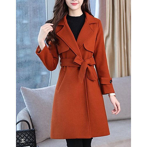 Women's Coat Solid Colored Modern Style Streetwear Fall Coat Long Daily Long Sleeve Cashmere Coat Tops Brown
Women's Coat Solid Colored Modern Style Streetwear Fall Coat Long Daily Long Sleeve Cashmere Coat Tops Brown