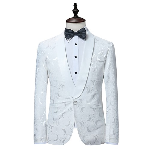 White Jacquard Cotton Men's Suit - Shirt Collar / Party / Fall / Winter / Long Sleeve / Print
White Jacquard Cotton Men's Suit - Shirt Collar / Party / Fall / Winter / Long Sleeve / Print