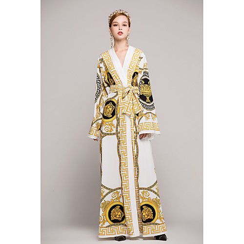Women's Swing Dress Maxi long Dress Yellow Long Sleeve Print Spring & Fall V Neck S M L XL XXL / Plus Size
Women's Swing Dress Maxi long Dress Yellow Long Sleeve Print Spring & Fall V Neck S M L XL XXL / Plus Size