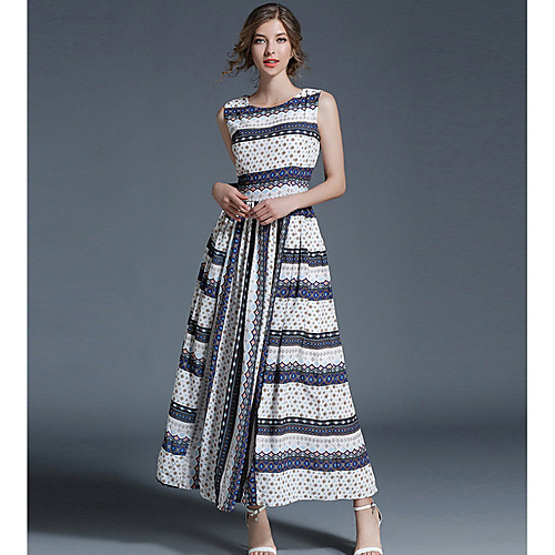 Women's Loose Maxi long Dress Blue Sleeveless Striped Summer Round Neck Streetwear S M L XL
Women's Loose Maxi long Dress Blue Sleeveless Striped Summer Round Neck Streetwear S M L XL