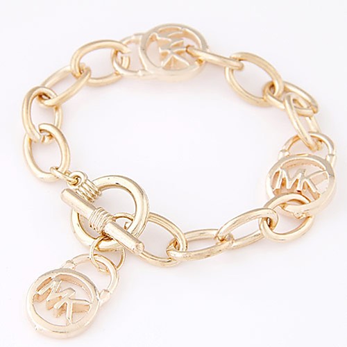 Women's Charm Bracelet Bracelet Monograms Ladies Simple Fashion Alloy Bracelet Jewelry Gold / Silver For Daily Going out
Women's Charm Bracelet Bracelet Monograms Ladies Simple Fashion Alloy Bracelet Jewelry Gold / Silver For Daily Going out