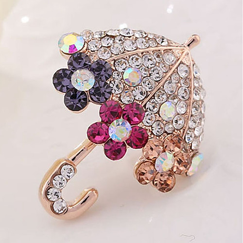 Women's Brooches Umbrella Ladies Classic Imitation Diamond Brooch Jewelry Gold For Daily
Women's Brooches Umbrella Ladies Classic Imitation Diamond Brooch Jewelry Gold For Daily