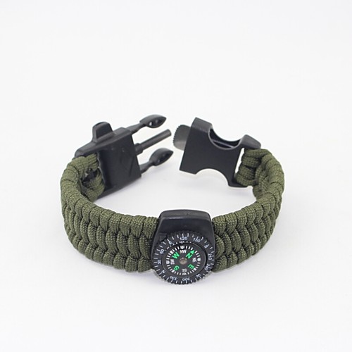 

Paracord Bracelet Fire Starter Outdoor Nylon Fiber Camping / Hiking Outdoor Exercise Camping / Hiking / Caving Black Army Green Camouflage 1 pcs
