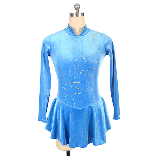 Figure Skating Dress Women's Girls' Ice Skating Dress Sky Blue Spandex Inelastic Training Competition Skating Wear Solid Colored Long Sleeve Ice Skating Figure Skating
Figure Skating Dress Women's Girls' Ice Skating Dress Sky Blue Spandex Inelastic Training Competition Skating Wear Solid Colored Long Sleeve Ice Skating Figure Skating