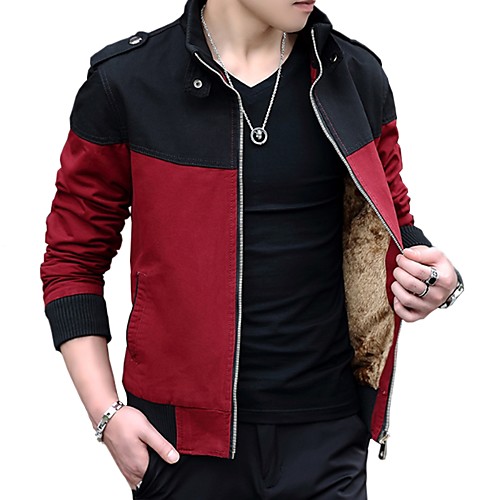 Men's Color Block Color Block Fall Jacket Regular Daily Long Sleeve Acrylic Coat Tops Black
Men's Color Block Color Block Fall Jacket Regular Daily Long Sleeve Acrylic Coat Tops Black