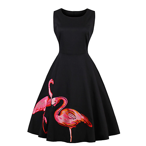 Women's A Line Dress Knee Length Dress Black Sleeveless Black Animal Fall Spring Round Neck Vintage Cotton S M L XL XXL 3XL 4XL
Women's A Line Dress Knee Length Dress Black Sleeveless Black Animal Fall Spring Round Neck Vintage Cotton S M L XL XXL 3XL 4XL