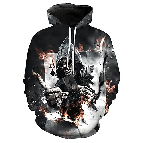 Men's Plus Size Hoodie 3D Skull Print Hooded Halloween Daily Weekend Hoodies Sweatshirts Long Sleeve Loose Black / Spring / Winter
Men's Plus Size Hoodie 3D Skull Print Hooded Halloween Daily Weekend Hoodies Sweatshirts Long Sleeve Loose Black / Spring / Winter