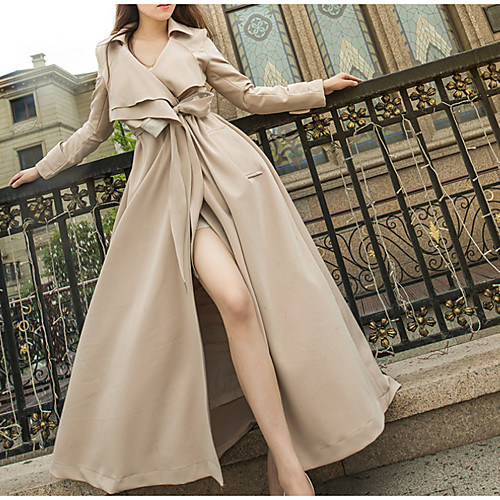 Women's Solid Colored Solid Colored Oversized Vintage Fall Coat Maxi Going out Long Sleeve Polyester Coat Tops Beige
Women's Solid Colored Solid Colored Oversized Vintage Fall Coat Maxi Going out Long Sleeve Polyester Coat Tops Beige