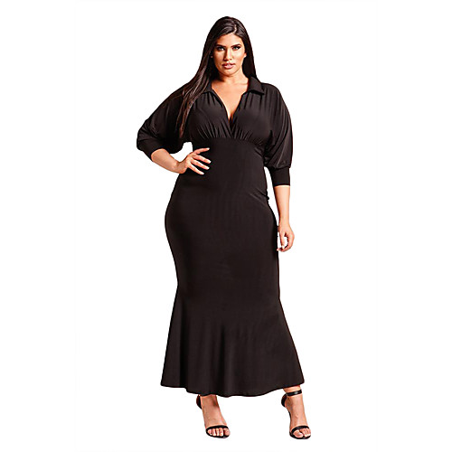 Women's Sheath Dress Maxi long Dress Black Blue Red Long Sleeve Solid Colored Winter V Neck XL XXL 3XL
Women's Sheath Dress Maxi long Dress Black Blue Red Long Sleeve Solid Colored Winter V Neck XL XXL 3XL