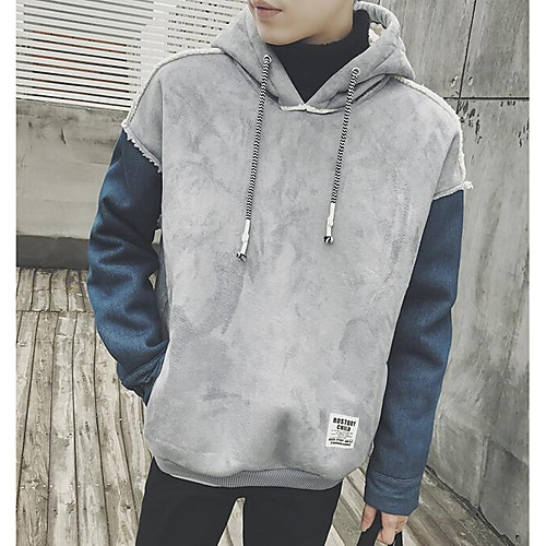 Men's Color Block Hooded Going out Hoodies Sweatshirts Long Sleeve Black Brown Gray / Fall / Winter
Men's Color Block Hooded Going out Hoodies Sweatshirts Long Sleeve Black Brown Gray / Fall / Winter