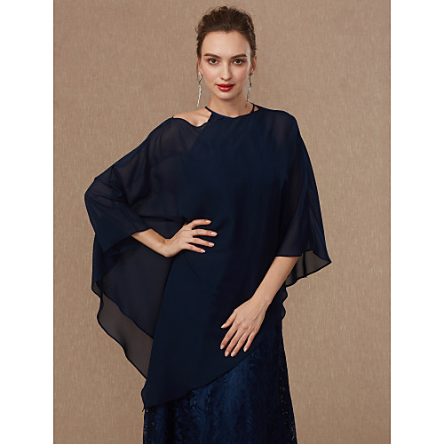 Sleeveless Ponchos Chiffon Wedding / Party / Evening Women's Wrap With Draping / Solid
Sleeveless Ponchos Chiffon Wedding / Party / Evening Women's Wrap With Draping / Solid