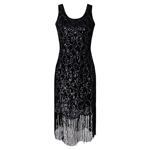 Charleston 1920s The Great Gatsby Roaring Twenties Vacation Dress Flapper Dress Women's Sequins Lace Costume Golden / Black Vintage Cosplay Party Homecoming Prom Short Sleeve
Charleston 1920s The Great Gatsby Roaring Twenties Vacation Dress Flapper Dress Women's Sequins Lace Costume Golden / Black Vintage Cosplay Party Homecoming Prom Short Sleeve