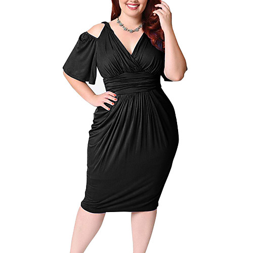 Women's Loose Short Mini Dress Black Blue Red Short Sleeve Solid Colored V Neck Streetwear Cotton Cut Out L XXL 3XL 4XL 5XL
Women's Loose Short Mini Dress Black Blue Red Short Sleeve Solid Colored V Neck Streetwear Cotton Cut Out L XXL 3XL 4XL 5XL