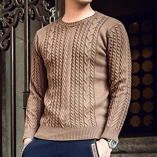 Men's Solid Color Pullover Long Sleeve Regular Sweater Cardigans Round Neck Spring Fall White Orange Brown
Men's Solid Color Pullover Long Sleeve Regular Sweater Cardigans Round Neck Spring Fall White Orange Brown