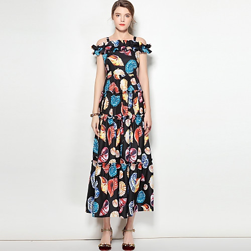 Women's Strap Dress Midi Dress Black Sleeveless Print Spring Summer Boho Party Going out Off Shoulder S M L XL
Women's Strap Dress Midi Dress Black Sleeveless Print Spring Summer Boho Party Going out Off Shoulder S M L XL