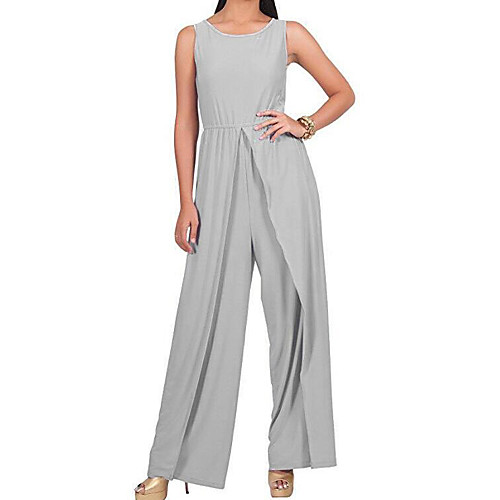Women's Plus Size Holiday Weekend Split Black Blue Purple Jumpsuit Solid Colored Split Cotton / Wide Leg
Women's Plus Size Holiday Weekend Split Black Blue Purple Jumpsuit Solid Colored Split Cotton / Wide Leg