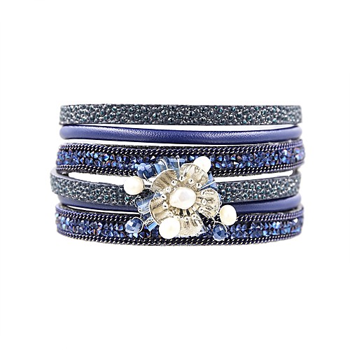 Women's Wrap Bracelet Leather Bracelet Flower Ladies Vintage Bohemian Boho Pearl Bracelet Jewelry Brown / Green / Blue For Holiday Going out / Gold Plated
Women's Wrap Bracelet Leather Bracelet Flower Ladies Vintage Bohemian Boho Pearl Bracelet Jewelry Brown / Green / Blue For Holiday Going out / Gold Plated