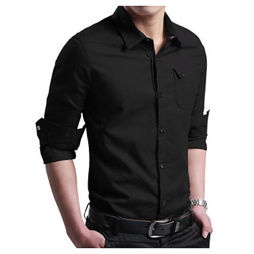 Men's Shirt Solid Colored Long Sleeve Daily Tops Cotton Black Blue Blushing Pink
Men's Shirt Solid Colored Long Sleeve Daily Tops Cotton Black Blue Blushing Pink