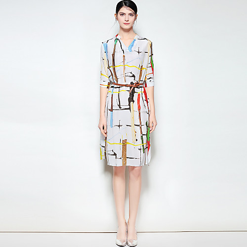 Women's A Line Dress Midi Dress White Half Sleeve Color Block Spring Summer V Neck Basic Streetwear Boho Party Going out Silk S M L XL
Women's A Line Dress Midi Dress White Half Sleeve Color Block Spring Summer V Neck Basic Streetwear Boho Party Going out Silk S M L XL