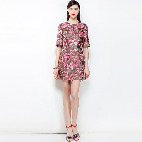 Women's A Line Dress Short Mini Dress Brown Short Sleeve Floral Print Spring Summer Round Neck Streetwear Boho Party Going out S M L XL
Women's A Line Dress Short Mini Dress Brown Short Sleeve Floral Print Spring Summer Round Neck Streetwear Boho Party Going out S M L XL