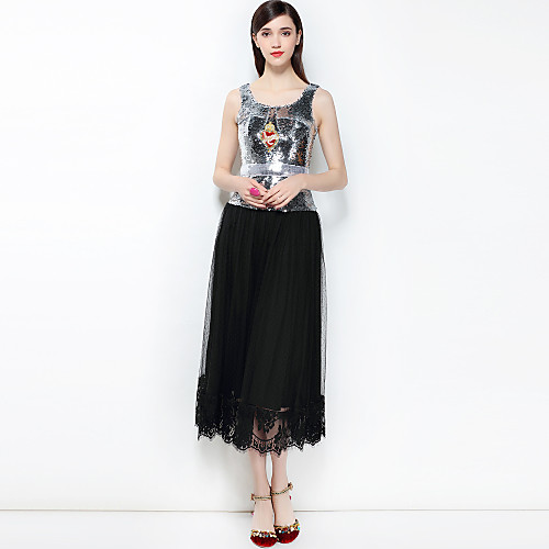 Women's Strap Dress Midi Dress Black Sleeveless Solid Color Sequins Spring Summer Streetwear Boho Party Going out S M L XL
Women's Strap Dress Midi Dress Black Sleeveless Solid Color Sequins Spring Summer Streetwear Boho Party Going out S M L XL