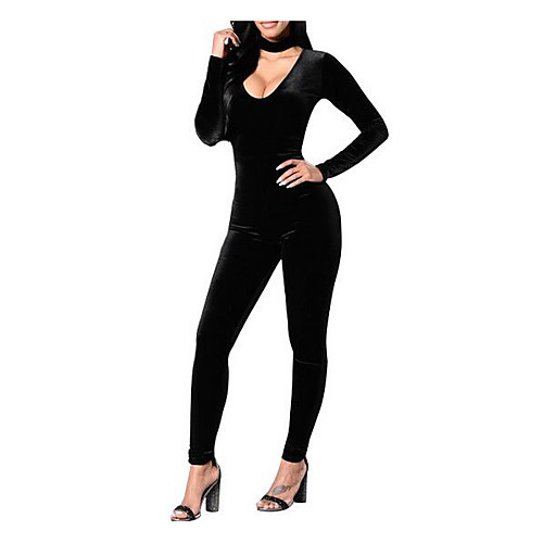 Women's Holiday Velvet Black Wine Jumpsuit Solid Colored Modern Style Pure Color Cotton
Women's Holiday Velvet Black Wine Jumpsuit Solid Colored Modern Style Pure Color Cotton