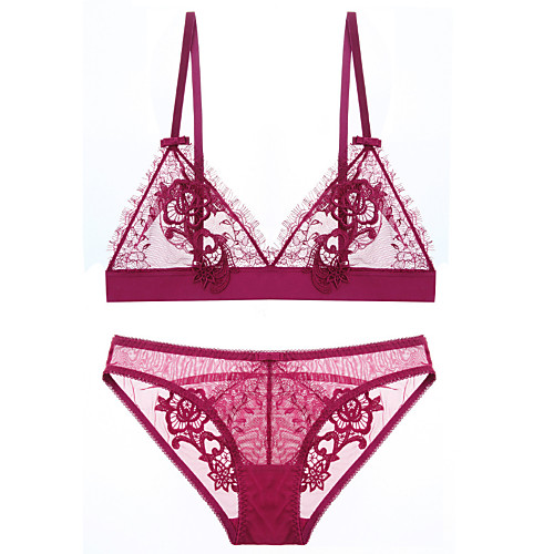 Women's Wireless Lace Bras 5/8 cup Bra & Panty Set Solid Colored Black Red Green
Women's Wireless Lace Bras 5/8 cup Bra & Panty Set Solid Colored Black Red Green