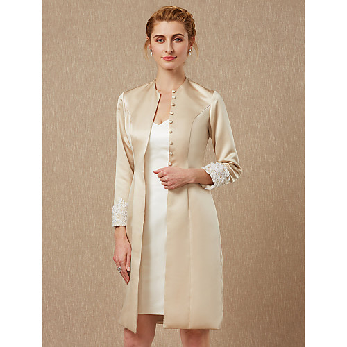 Long Sleeve Coats / Jackets Lace / Satin Wedding / Party / Evening Women's Wrap With Appliques / Lace / Button
Long Sleeve Coats / Jackets Lace / Satin Wedding / Party / Evening Women's Wrap With Appliques / Lace / Button