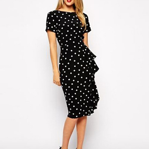 Women's Bodycon Midi Dress White Black Red Navy Blue Short Sleeve Polka Dot Beaded Lace Fall Summer Round Neck Casual S M L XL XXL 3XL 4XL
Women's Bodycon Midi Dress White Black Red Navy Blue Short Sleeve Polka Dot Beaded Lace Fall Summer Round Neck Casual S M L XL XXL 3XL 4XL