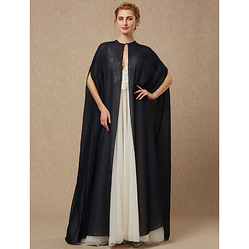 Sleeveless Capes Chiffon Wedding / Party / Evening Women's Wrap With Draping / Button / Solid
Sleeveless Capes Chiffon Wedding / Party / Evening Women's Wrap With Draping / Button / Solid