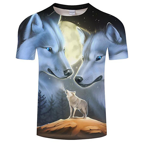 Men's T shirt Graphic Animal Plus Size Print Short Sleeve Daily Tops Black
Men's T shirt Graphic Animal Plus Size Print Short Sleeve Daily Tops Black