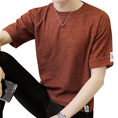 Men's T shirt Solid Colored Short Sleeve Daily Tops Cotton Streetwear Black Red Gray
Men's T shirt Solid Colored Short Sleeve Daily Tops Cotton Streetwear Black Red Gray