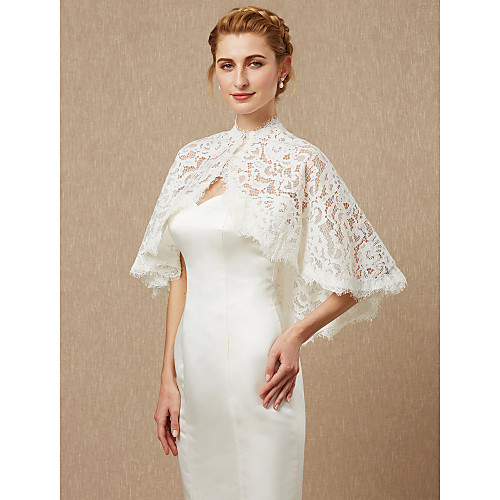 Sleeveless Lace Wedding / Party / Evening Women's Wrap With Lace / Button Capelets
Sleeveless Lace Wedding / Party / Evening Women's Wrap With Lace / Button Capelets