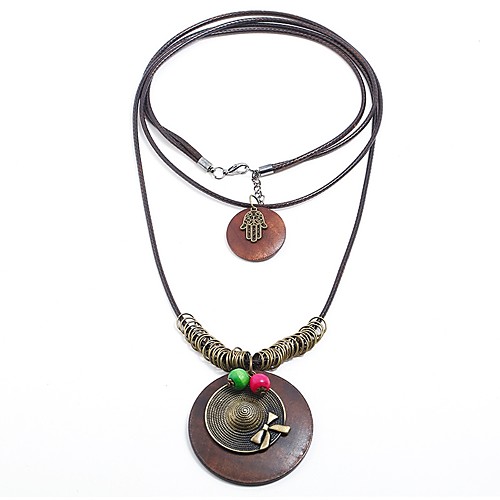 Women's Layered Necklace Long Statement Ladies Cartoon Wooden Cord Alloy Brown Necklace Jewelry One-piece Suit For Holiday New Year
Women's Layered Necklace Long Statement Ladies Cartoon Wooden Cord Alloy Brown Necklace Jewelry One-piece Suit For Holiday New Year