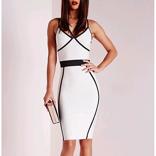 Women's Strap Dress Knee Length Dress White Sleeveless Solid Colored Spring Basic Cotton S M L XL XXL 3XL / Plus Size
Women's Strap Dress Knee Length Dress White Sleeveless Solid Colored Spring Basic Cotton S M L XL XXL 3XL / Plus Size